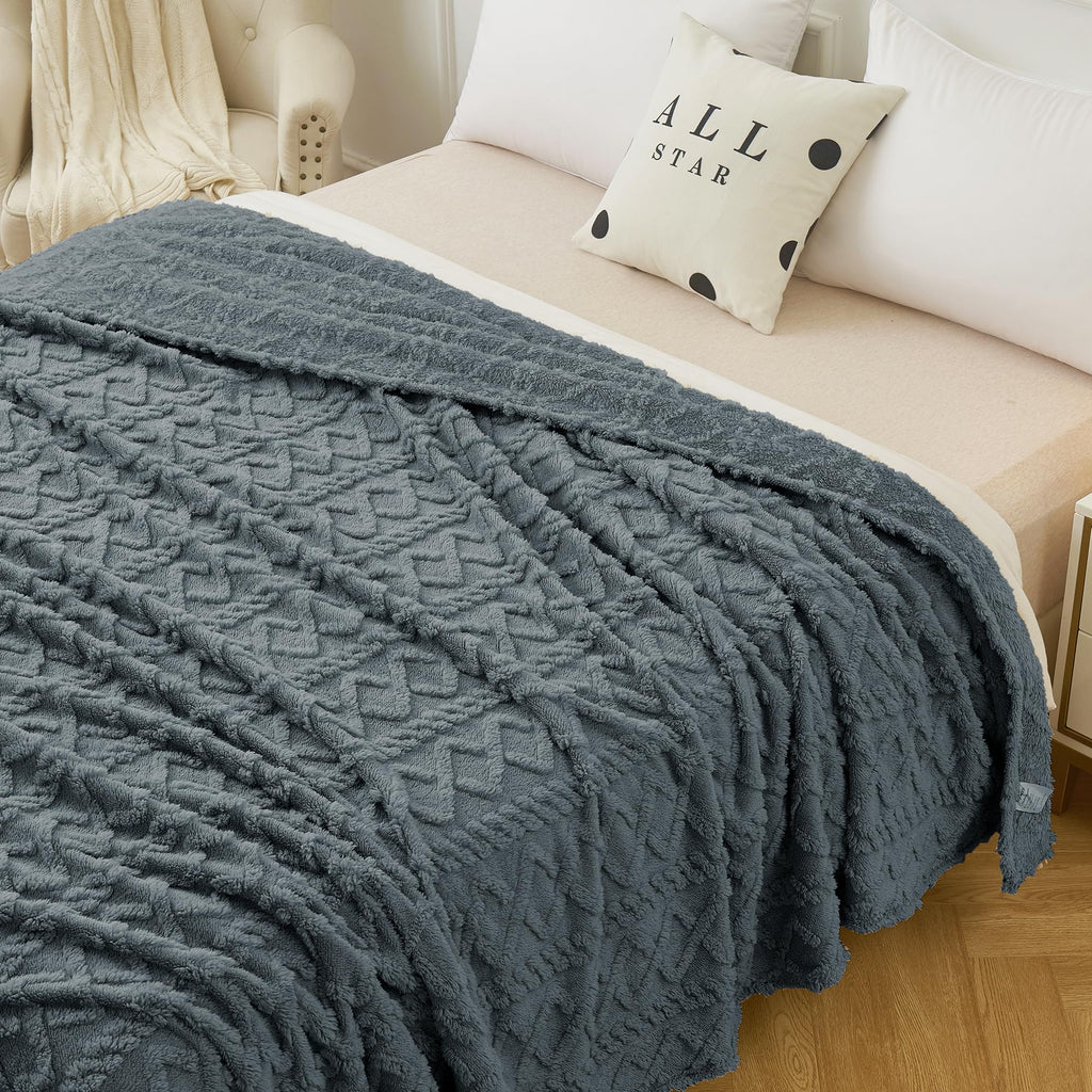 Aganear Fleece Throw Blanket - Cozy Soft Lightweight Fuzzy Throw Blanket for Women Portable Throw Blankets for Couch, Warm Present for Birthday, Christmas, Halloween, Housewarming(50"x60", Gray)
