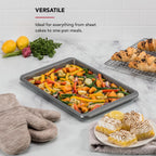 KitchenAid Premium Aluminized Steel Baking Sheet, Nonstick, 10x15 Inch, Contour Silver (Pack of 6)