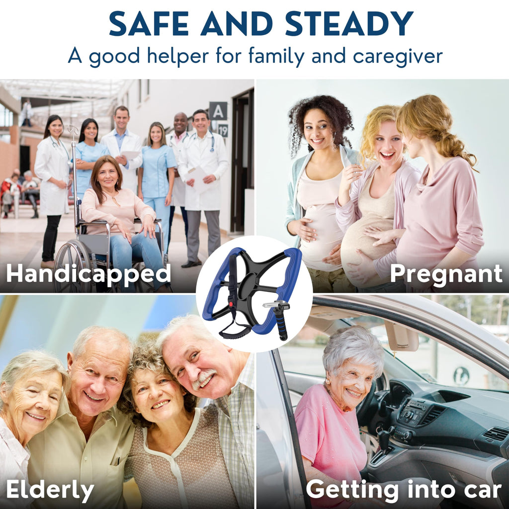 3 Pc Elderly Assistance Products Standing Aid Portable Lift Auto Cane Grab Handle Adjustable Car Door Handle for Elderly Handicap Accessories for Daily Living Elderly Mobility Aids Handicap Car Assist