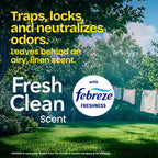 Glad Tall Kitchen Drawstring Trash Bags - Odorshield 13 Gallon White Trash Bag, Febreze Fresh Clean, 110 Count