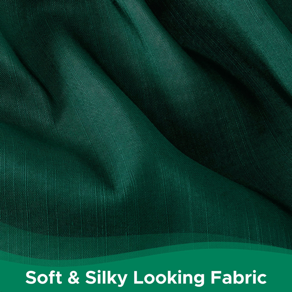Biscaynebay Wrap Around Bed Skirts for Queen Beds 15" Drop, Christmas Hunter Green Adjustable Elastic Dust Ruffles Easy Fit Wrinkle & Fade Resistant Silky Luxurious Fabric Machine Washable