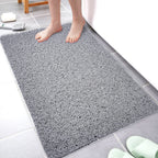 Shower Mats Non Slip for Elderly, 16x24’Lager Loofah Non Slip Shower Mat, Loofah Bath Mats for Shower, Non Slip Bath/Shower Mat for Elderly-Grey