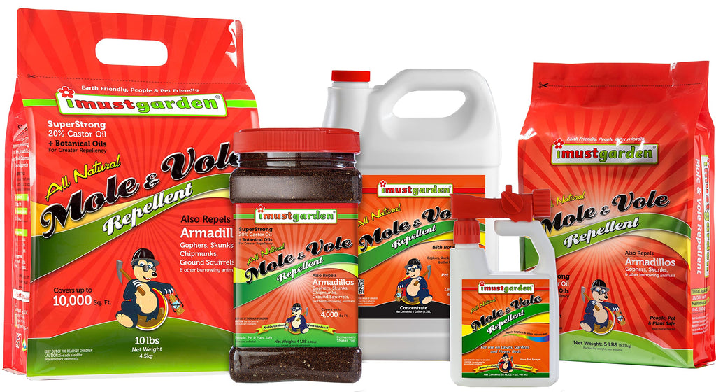 I Must Garden Mole & Vole Repellent Hose End Concentrate: Professional Strength – Twice The Coverage – All Natural Ingredients – 32oz