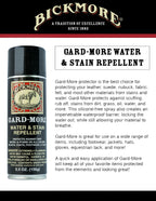 Gard-More Water & Stain Repellent | Leather & Suede Protector Spray | Shoe Waterproof Spray | Heavy Duty Fabric Protector for Leather Boots, Hats, Jackets & UGGs | Won't Darken or Yellow | Made in USA