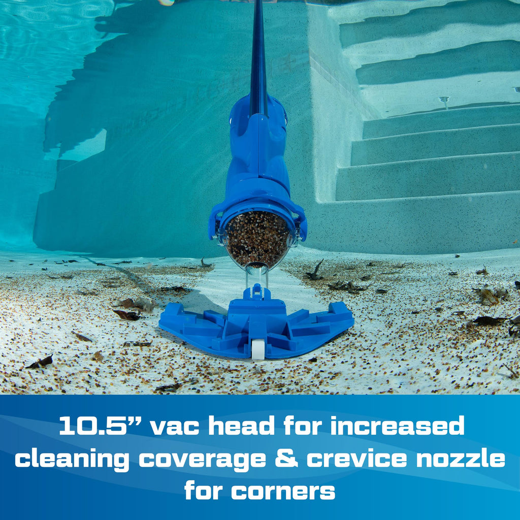 POOL BLASTER Catfish Ultra Rechargeable, Battery-Powered, Pool-Cleaner, Ideal for In-Ground Pools and Above Ground Pools for Cleaning Leaves, Dirt and Sand & Silt.