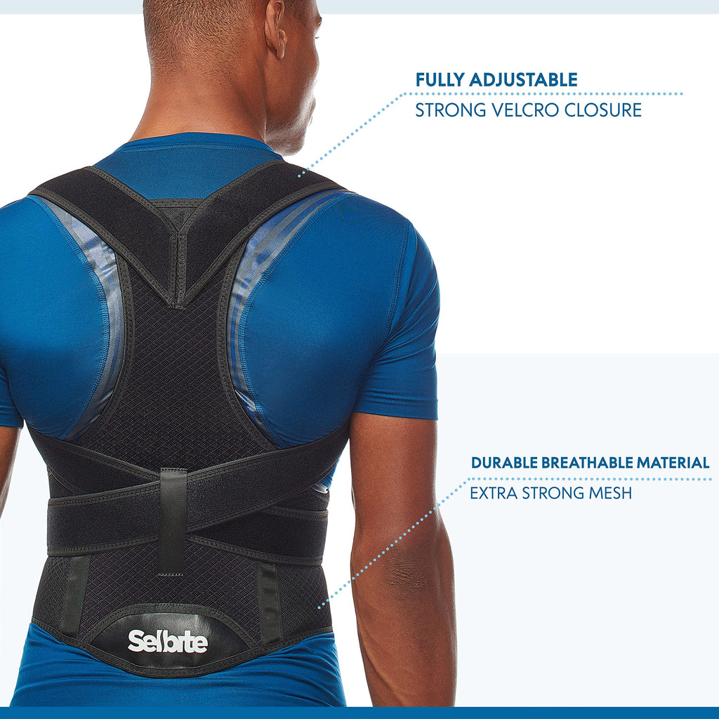 Back Brace Posture Corrector for Men and Women - Adjustable Posture Back Brace for Upper and Lower Back Pain Relief - Muscle Memory Support Straightener (Small)