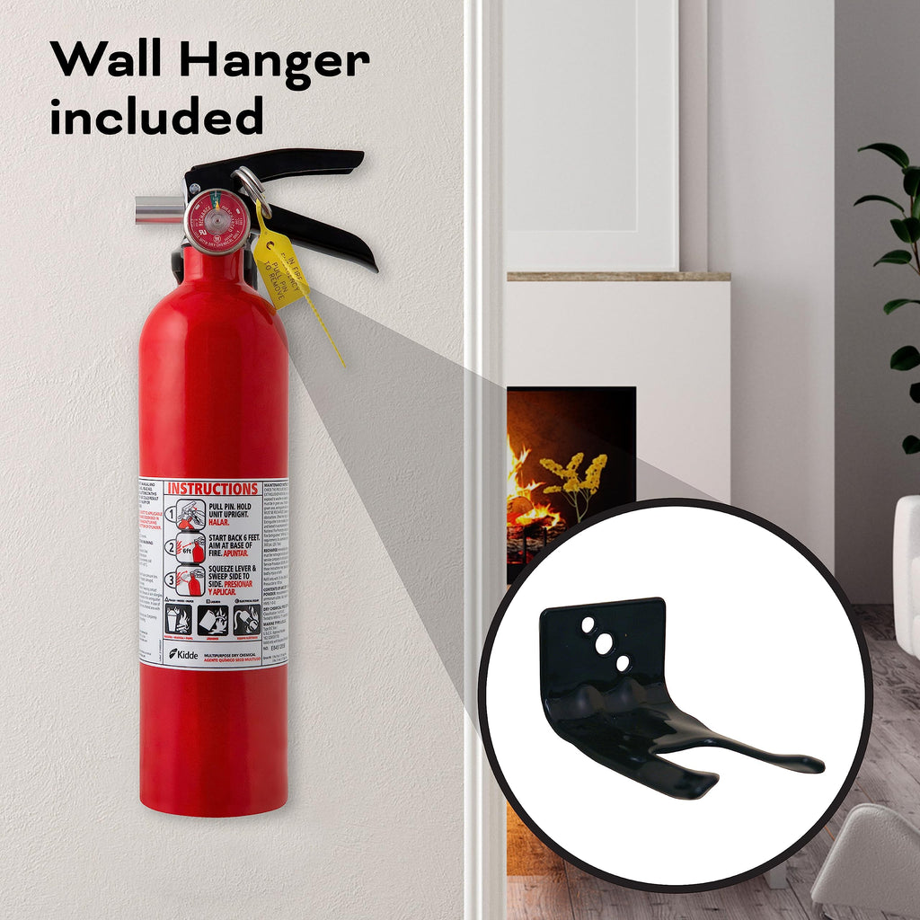 Kidde Fire Extinguisher for Commercial Use, 1-A:10-B:C, 4 Lbs., Refillable & Reusable, Wall Mount (Included)