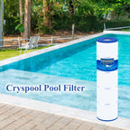 Cryspool® 07080 Filter Compatible with Jandy CL460, CV460, A0558000, R0554600, PJAN115, C-7468, FC-0810, 4X115 sq.ft Pool Filter Cartridges, 4 Pack