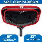 ProTuff 23" Fine Pool Net – 2 Year Unconditional Free Replacement – Cleans 3X Faster Than Vacuums – Wide Pool Skimmer with Deep Bag for Easy Maintenance – Skimmer Net for Leaves, Bugs & Other Debris
