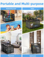 POOLHOUR Pool Float Storage – XXL Large Outdoor Pool Toy Storage Organizer for Pool Noodles, Toys, Floats, Balls,Equipment, Mesh Rolling Storage Organizer Bin, Black