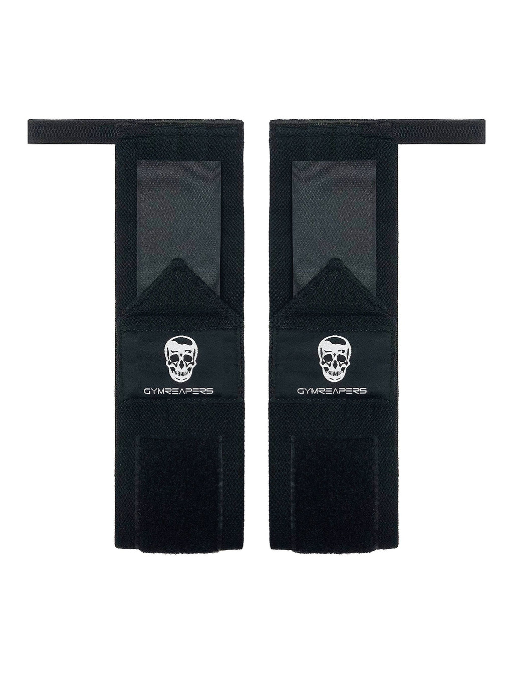 Gymreapers Weightlifting Wrist Wraps (Competition Grade) 18" Professional Quality Wrist Support with Heavy Duty Thumb Loop - Best Wrap for Powerlifting, Strength Training, Bodybuilding(Black,18")
