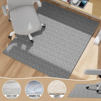 KMAT Office Chair Mat, 36x48in Heavy Duty Hardwood/Tile Floor Protector, Floor Mat Computer Desk Mat for Rolling Chairs, Work, Study, Office, Grey