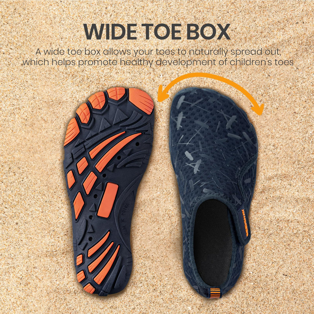 Barefoot Water Shoes for Kids - Wide Toe Box and Quick-Dry Sand Shoes Toddler for Hiking Swim Beach Pool Kayak Sport Accessories, Camping Essentials Non-Slip for Boys Girls Sizes