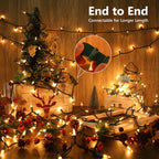Toodour Clear Christmas Lights, 25ft 100 Count Incandescent Indoor Outdoor String Lights, UL Certified Connectable Green Wire Mini Bulb Lights for Home, Party, New Year, Xmas Tree Decor - Warm White