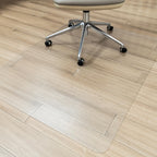 Lociciwayo Office Chair Mat for Hardwood Floor, Plastic Floor Mat with Non-Slip Texture, Rectangle Hard Floor Desk Chair Mat with Milled Edge (36"x48" inch)