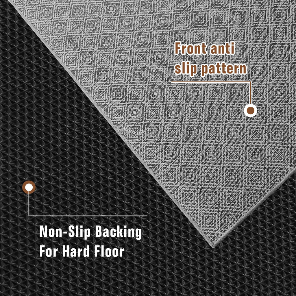 KMAT Office Chair Mat, 36x48in Heavy Duty Hardwood/Tile Floor Protector, Floor Mat Computer Desk Mat for Rolling Chairs, Work, Study, Office, Grey