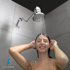 SparkPod Shower Head - High Pressure Rain - Premium Quality Luxury Design - 1-Min Install - Easy Clean Adjustable Replacement for Your Bathroom Shower Heads (Luxury Polished Chrome, 6 Inch Round)