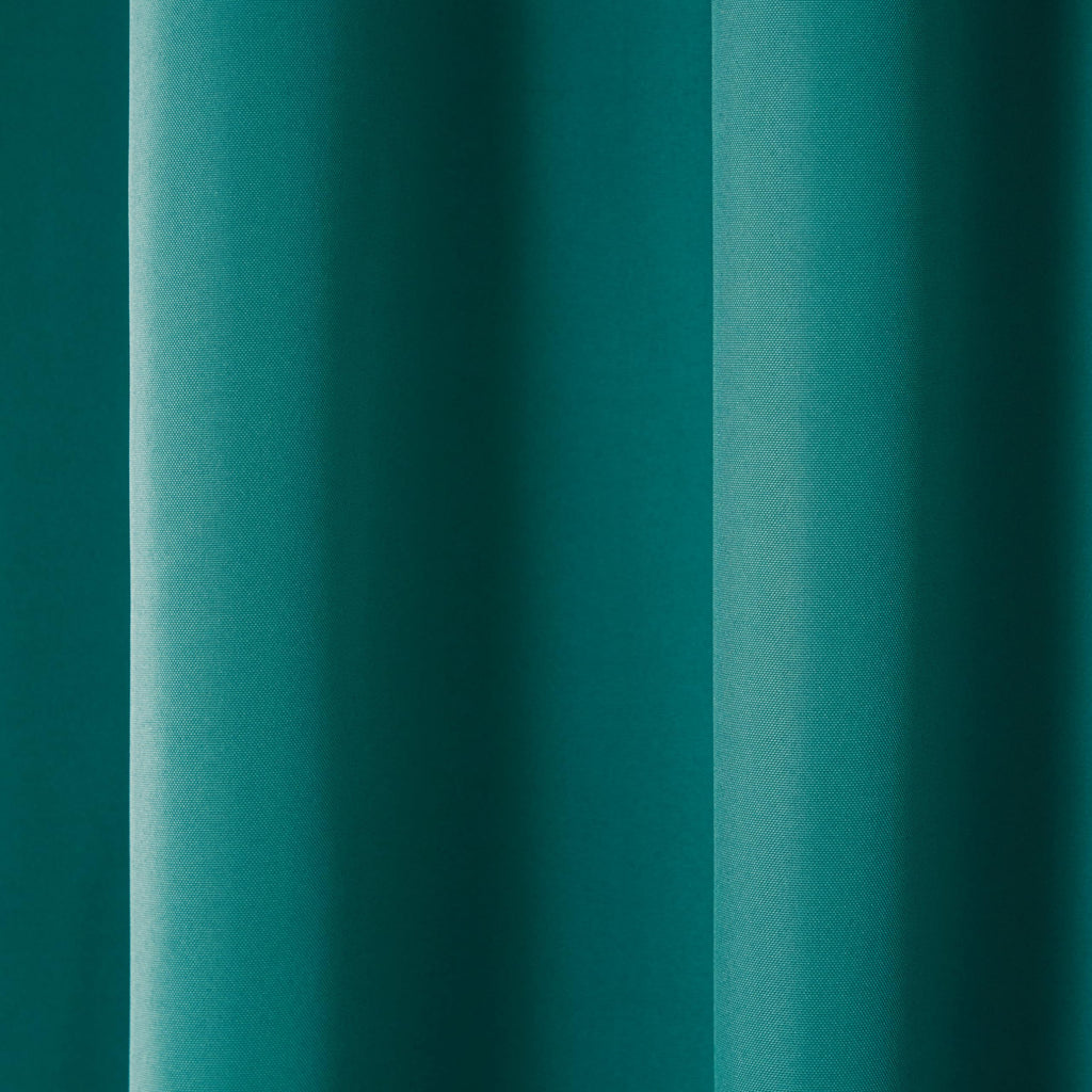 TOWN & COUNTRY BASICS Cabana Solid Heavyweight Indoor Outdoor Curtains, Light Filtering Opacity with Grommet Top, Water Repellent, 2-Pack Set, 54"x108", Dark Teal