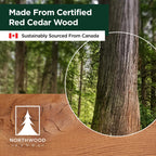 Northwood Sauna - Sauna Bucket and Ladle Set - Handmade from Canadian Red Cedar Wood - Natural Rope Handle - 1 Gallon (4 Liters) Water Capacity