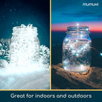 MUMUXI LED Fairy Lights Battery Operated String Lights [24 Pack] 7.2ft 20 Battery Powered LED Lights | Mini Lights, Centerpiece Table Decorations, Wedding Party Bedroom Mason Jar Christmas, Cool White
