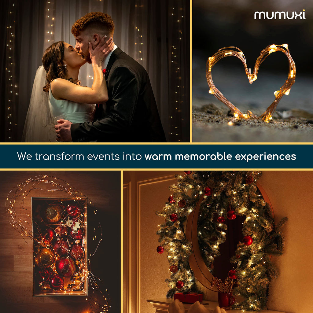 MUMUXI LED Fairy Lights Battery Operated String Lights [24 Pack] 7.2ft 20 Battery Powered LED Lights | Mini Lights, Centerpiece Table Decorations, Wedding Party Bedroom Mason Jar Christmas, Warm White