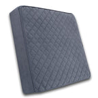 COMFORTANZA Medium-Soft 20x20x3 Memory Foam Recliner Chair Seat Cushion for Long Sitting - Armchair Pad with Washable Velvety Cover with Waterproof Layer & Non-Slip Base for Seniors & Elderly - Gray