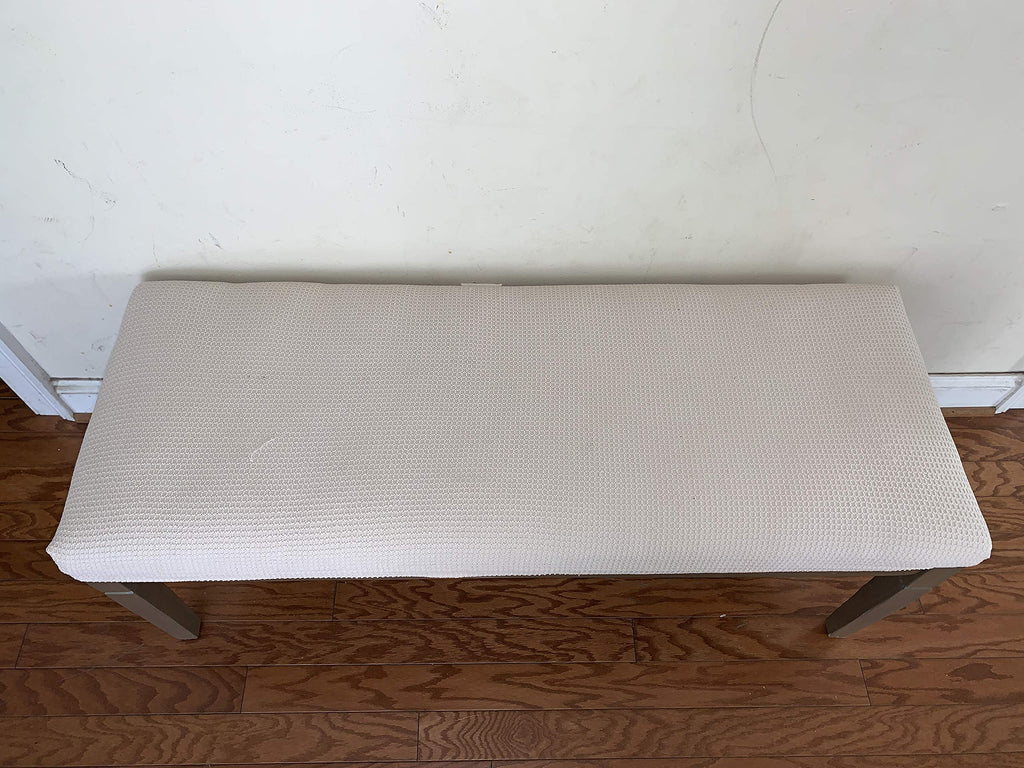 Qualitrusty Waterproof Piano Bench Cover - Perfect for Pets, Kids, Elderly, Weddings, Parties - Machine Washable, Elastic, Removable - Cleans Easily(Beige)
