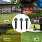 10 Pack Solar Powered Mole Repellent, Mole Deterrent Pest Control Rodent Repeller, Ultrasonic Solar Powered Animal Repellent for Outdoor, Snake Groundhog Repellent for Yard, Garden(Round)