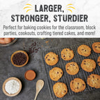 Checkered Chef Cooling Rack for Cooking and Baking - 11 ¾" x 17 Set of 2 Stainless Steel, Oven Safe Grid Wire Cookie Cooling Racks