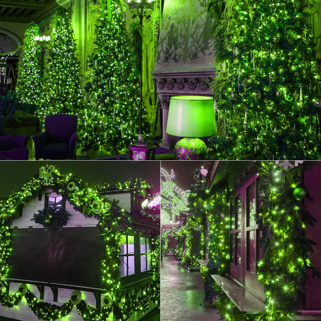 Brizled Green Christmas Lights, 78.74ft 240 LED Mini Lights String, Connectable Outdoor Christmas Lights, Plug-in 8 Modes Indoor Fairy Lights Waterproof for Xmas Tree St. Patricks Day Party Decoration