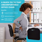 Xtreme Comforts Seat Cushion, Office Chair Cushions - Pack of 1 Padded Foam Cushion w/Handle for Desk, Wheelchair & Car Use - Back Support Pillow for Chair