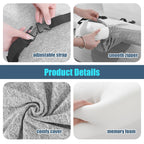 BALAPET Back Support Cushion for Office Chair,Memory Foam Lumbar Support Pillow,Ergonomic Office Chair Cushion for Long Sitting,Back and Butt Cushion for Office Chair with Adjustable Straps