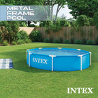 INTEX 28205EH Metal Frame Above Ground Swimming Pool: 8ft x 20in – Puncture-Resistant Material – Easy Assemble – Rust Resistant – 483 Gallon Capacity