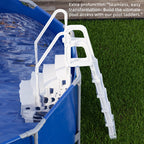 UPHYB Pool Ladder, 5-Step Pool Stairs with Double Handrails and Non-Slip Steps for 47“-54” Above Ground and In-Ground Pools, White