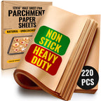 220 PCS Parchment Paper Baking Sheets, 12x16 Inches by Baker's Signature | Precut Non-Stick & Unbleached - Will Not Curl or Burn, Non-Toxic & Comes in Convenient Packaging