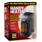Ontel Handy Heater Plug-In Personal Heater for Quick and Easy Heat, Features Compact Design, Digital Display, and On/Off Timer - Great for Travel