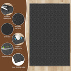 KMAT Office Chair Mat, 45x53in Heavy Duty Hardwood/Tile Floor Protector, Floor Mat Computer Desk Mat for Rolling Chairs, Work, Study, Office, Black