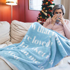 Bedsure Get Well Gifts for Women - Thinking of You Gifts for Women, After Surgery Blanket with Inspirational Words Healing Blanket Cancer Care Gifts for Women Elderly Adults Blue 50x60 Inch