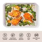 OXO Good Grips Non-Stick Pro Ceramic Coated Metal Bakeware Half Sheet Pan – Biscuit