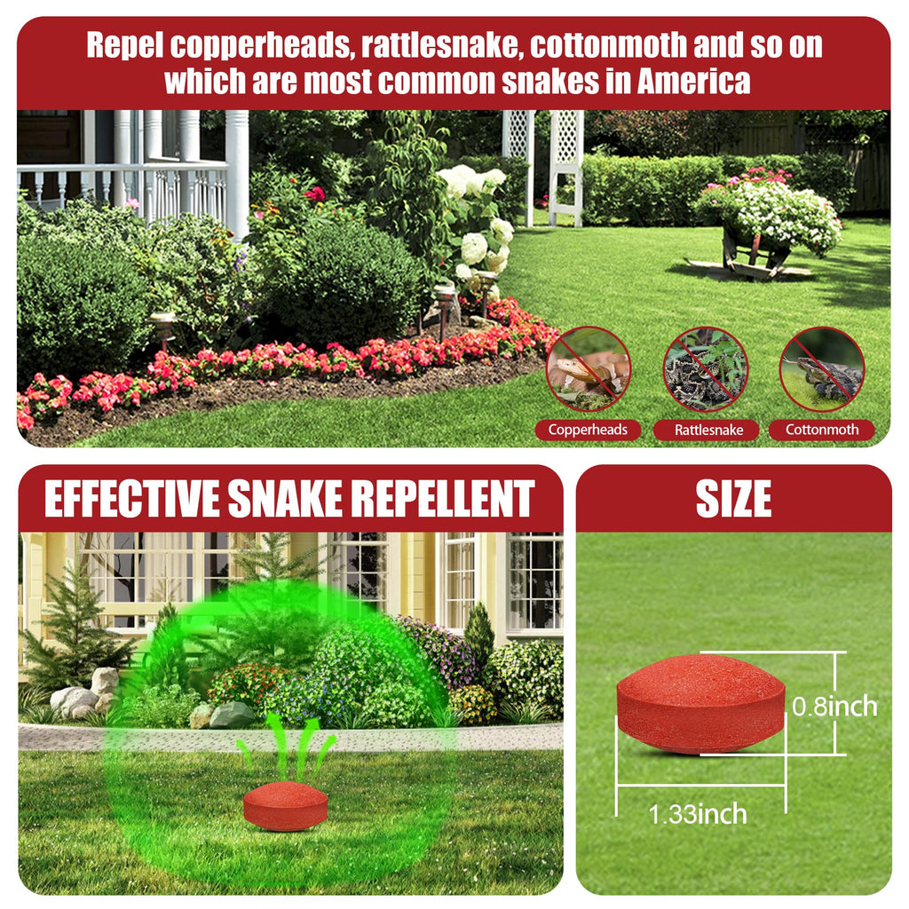 Snake Repellent Balls for Yard - Powerful Outdoor Protection | Pet & Child Safe | Natural Snake Deterrent for Home, Garden, Camping | Targets Copperhead & Rattlesnakes (12, 1 Count (Pack of 12))