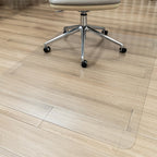 Lociciwayo Desk Chair Mat for Hardwood Floor, Plastic Floor Protector Mat with Non-Slip Texture, Rectangle Hard Floor Computer Chair Mat with Milled Edge (40"x48" inch)