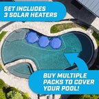 GoFloats V2 Inflatable Solar Pool Heaters for Affordable Pool Heating and Insulation - 3 Pack