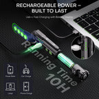 PASIION EDC Flashlight Rechargeable,800 Lumen Small Flashlight with Magnetic Clip & Base, 11 Modes LED Flashlight,Glass Breaker&Bottle Opener, USB-C Flashlight for Working,Home and Emergency