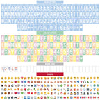 Blue Cinema Light Box with 400 Letters, Emojis & 2 Markers - BONNYCO | Led Light Box Boy Bedroom Decor & Baby Shower | Light Up Sign Letters Board Gifts for Boys and Children for Birthdays & Christmas