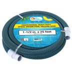 U.S. Pool Supply Pool Vacuum Hose - 1-1/2" x 25' Professional Heavy Duty Pool Hose for Inground, Spiral Wound with Kink-Free Swivel Cuff - Connect to Vacuum Heads, Skimmer, Cleaner, Filter Pump Inlet