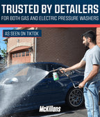 McKillans Foam Cannon for Pressure Washer (Wide Mouth) - Car Wash Snow Foam Cannon Lance Pressure Washer Soap Dispenser for Car Washing with Adjustable Thick Foam + 1/4 Quick Connector