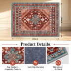 Office Chair Mat for Hardwood Floor & Tile Floor,36"X 48" Heavy Duty Desk Chair Mat for Hard Floors, Under Desk Rug for Rolling Computer Chair,Anti Slip,Low Pile Carpet Floor Protector-Brown Red