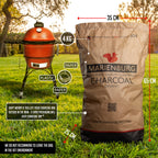 MARIENBURG ORGANIC Lumpwood Charcoal BBQ - Sustainable, Smokeless, Odorless, Ready in 15 Minutes!, 95% 5-20cm Pieces 30L Bag - Effortless Ignition - Restaurant Grade Charcoal Quality! (2 x 30L)