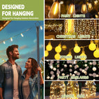 XDW-GIFTS String Light Pole - Steel Poles for Outdoor String Lights Hanging, Garden, Backyard, Patio Lighting Stand for Parties, Christmas, Wedding, 2 Pack