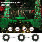 Brizled Red & Green Christmas Lights, 78.74ft 240 LED Outdoor Christmas Lights Connectable, 8 Modes Mini Christmas String Lights Plug-in Mini Xmas Tree Lights with Timer for Outside Garden Party Decor